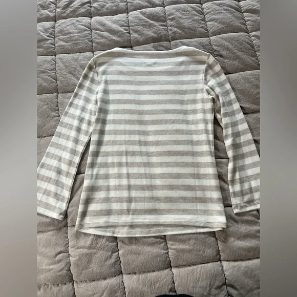 L'AGENCE Lucille Boat Neck Tee striped marble XS - Picture 3 of 7